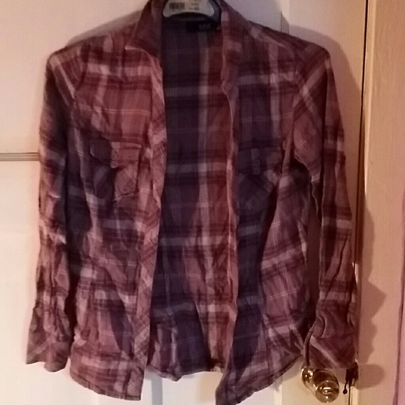 Purple and white flannel