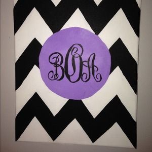 Homemade Monogrammed Canvas