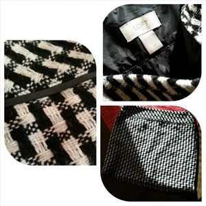 Black and White Tweed Skirt - Ann Taylor LOFT