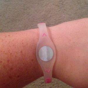Clear and Pink Power Balance bracelet
