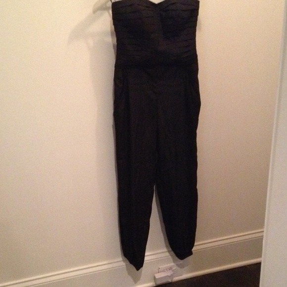 Bebe pleated bodice jumpsuit