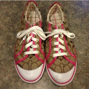 Pink Coacb tennis shoes
