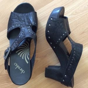 Dansko heels - distressed leather & rivets