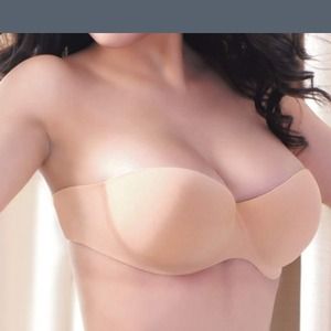 Nude strapless stick on bra