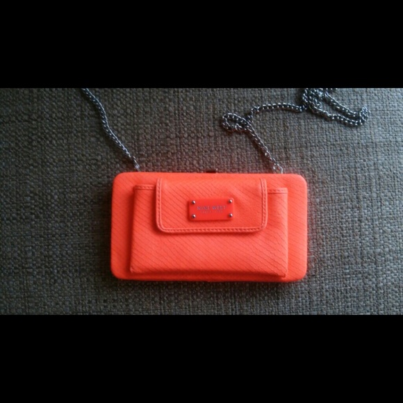 Clutch/cross-body neon orange - Picture 1 of 4