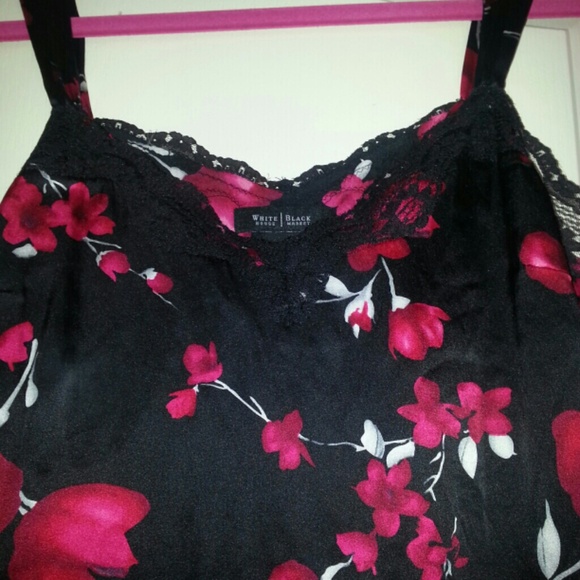 Satin lace tank.