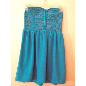 Strapless cocktail dress