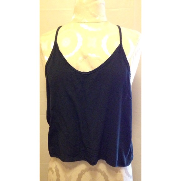 Brandy Melville Tops - ⚡️FS⚡️BRANDY MELVILLE LOW BACK CROP TANK TOP BLACK