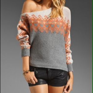 FP Off Shoulder Heart Isle Sweater
