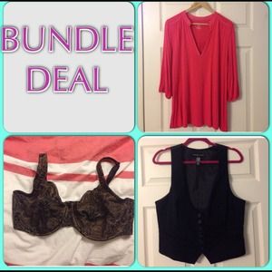 Bundle deal: Top, Vest & Bra