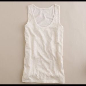 Worn Once J.Crew Drapey Sequin Tank White Ash Sz M