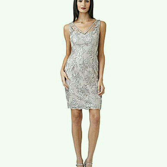 Adrianna Papell Sequined Sheath Cocktail Dress