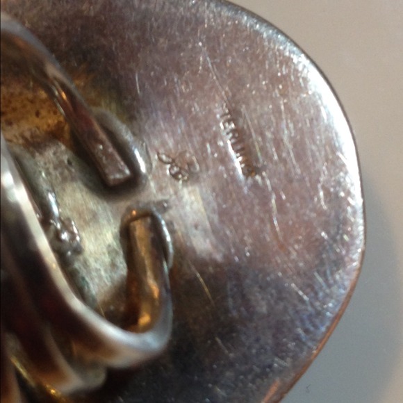 Sterling silver ring vtg designer Egyptian pharaoh - Picture 3 of 4