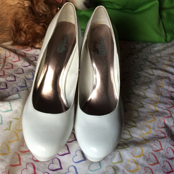 White HIGH heels