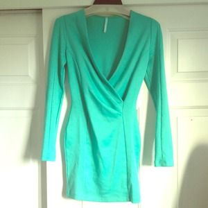 Sea Foam Green Semiformal Mini Dress