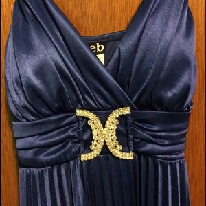 Blue Spaghetti Strap Prom/Evening Dress