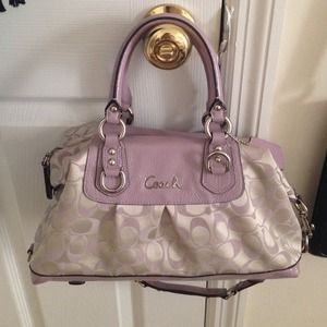 Purple Coach purse