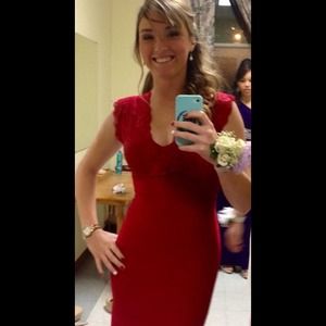 Red lace night dress