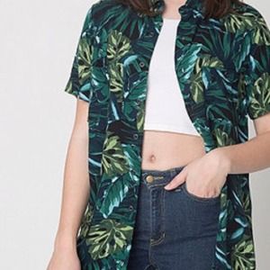 American Apparel Jungle Leaves Button-Up