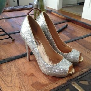 Glitter Badgley Mischka heels.