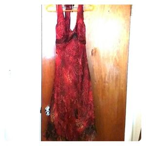 Maroon halter dress