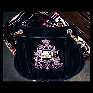 Juicy Couture Black Velvet Purse