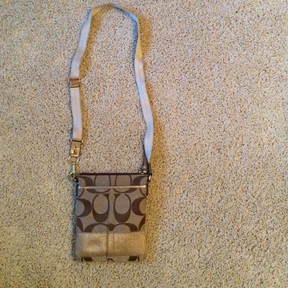 coach gold satchel!!!