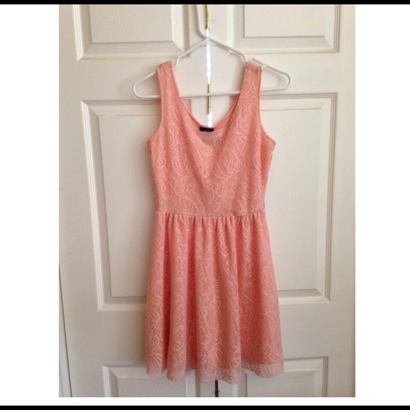 Pink lace dress