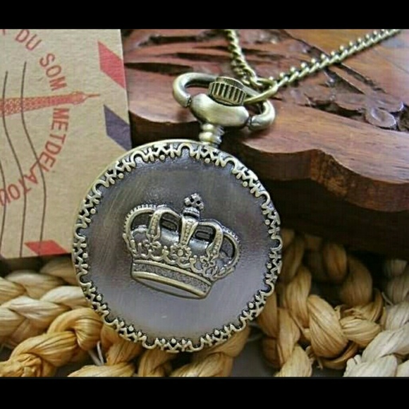zdazzled Jewelry - *On Sale*Watch Locket Vintage Look Long Necklace