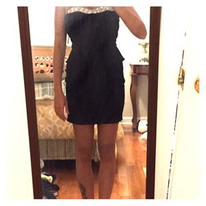 Black peplum dress