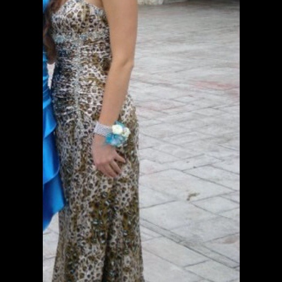 Leopard print evening dress
