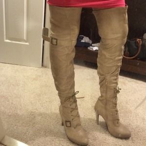 Bundle for Knee high boots and fushia heels