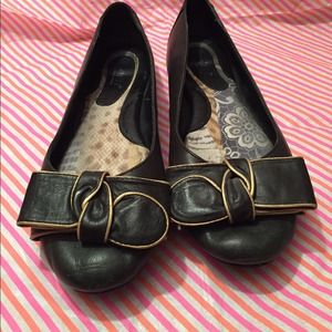 Leather black flats by Born