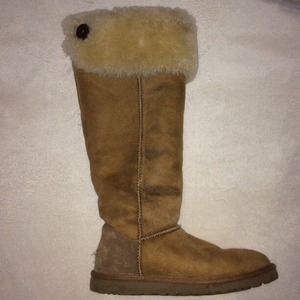 •Ugg over the knee Bailey Button Shearling Boots•