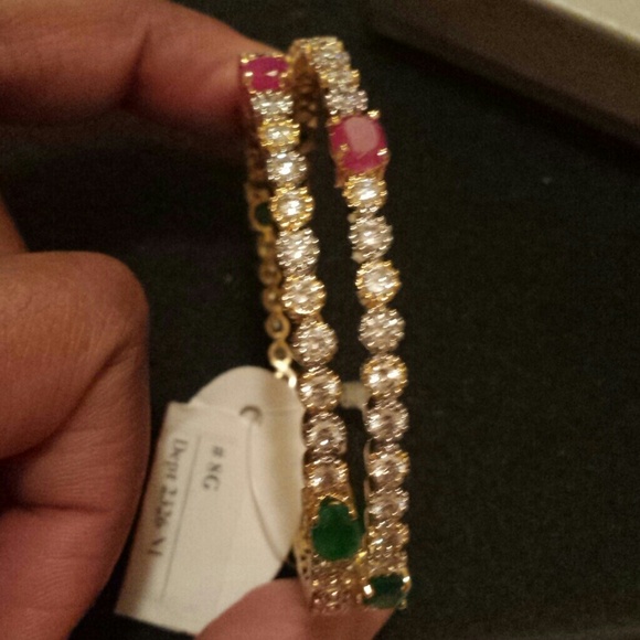 Ruby And Emerald Bangles - Picture 3 of 3