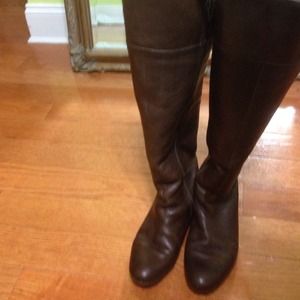 Brown tall boots