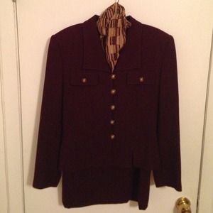 Burgundy suit