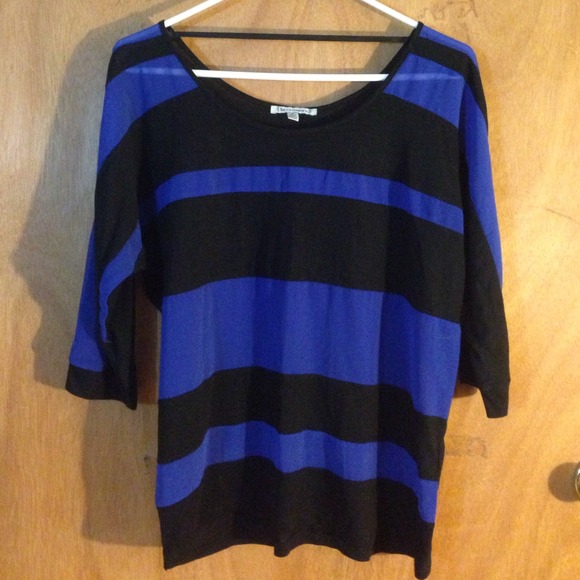 Black & Royal Blue Top
