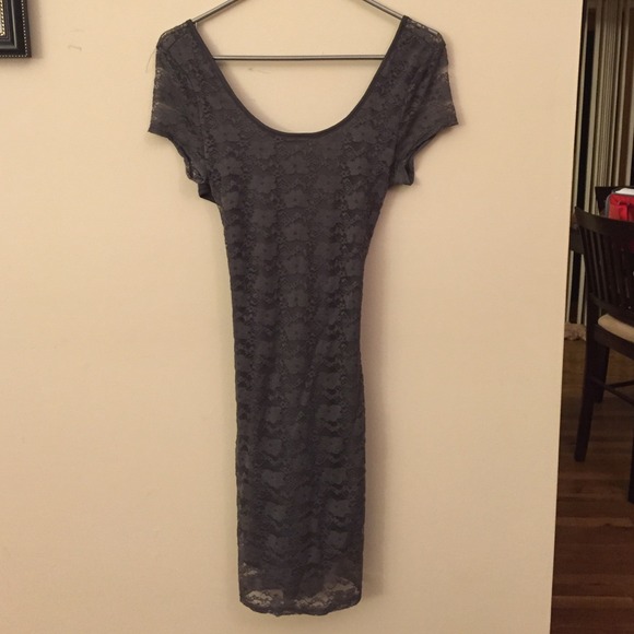 Grey lace dress