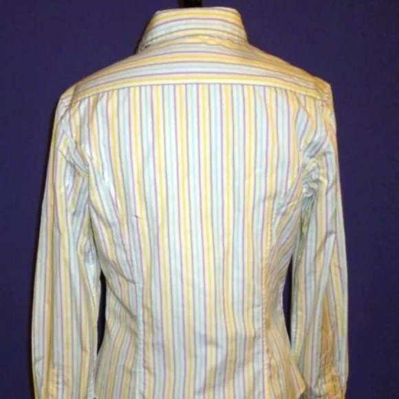 Rebecca and Drew Bra Size Stripe Dress Shirt 34d - Picture 2 of 4