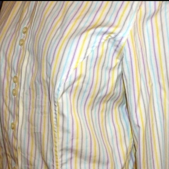 Rebecca and Drew Bra Size Stripe Dress Shirt 34d - Picture 3 of 4