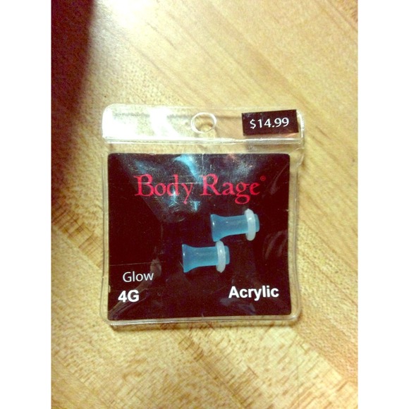 4G glow Blue acrylic Body Rage gauges