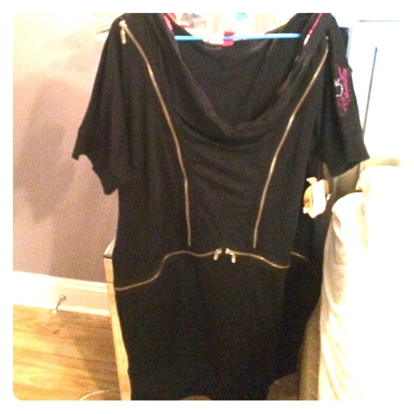 Apple Bottoms Dresses & Skirts - Black Plus Size Hoodie Dress