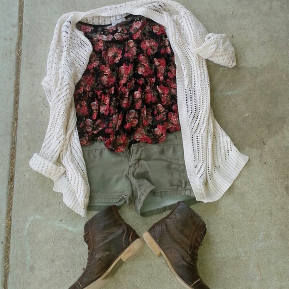 Flower high low shirt