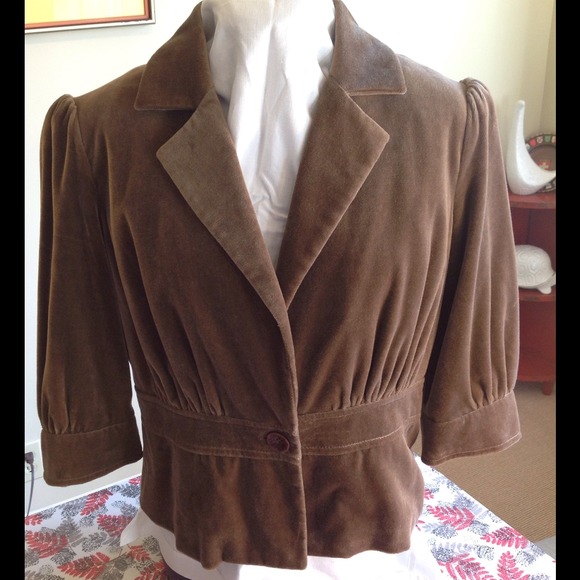 Susana Monaco Brown Velvet Blazer