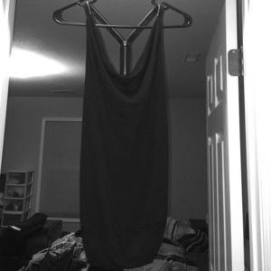 Black zipper-back dress shirt