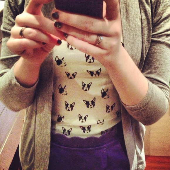 Boston Terrier print t-shirt