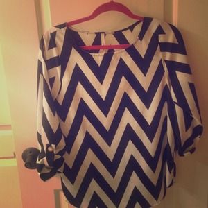 Black and White Chevron Blouse