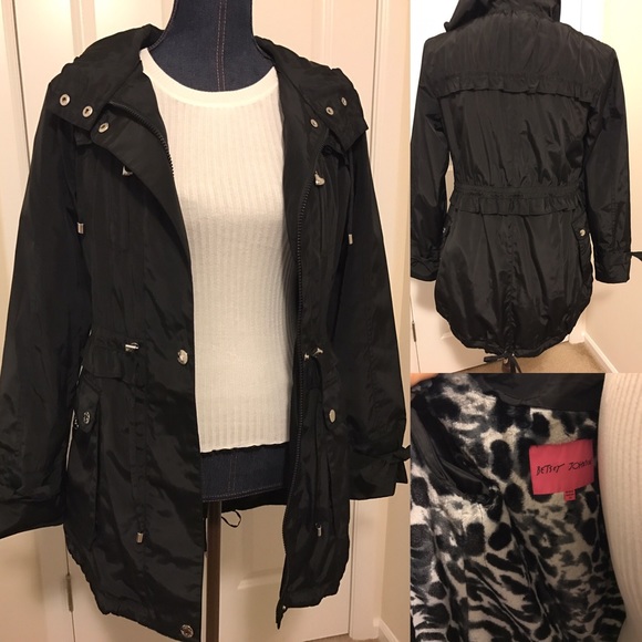 *Reduced* Was $80 Black Long Waterproof Jacket