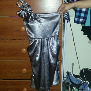 Silver short dress